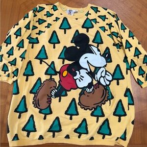 Vintage Disney Yellow Mickey Mouse Sweater